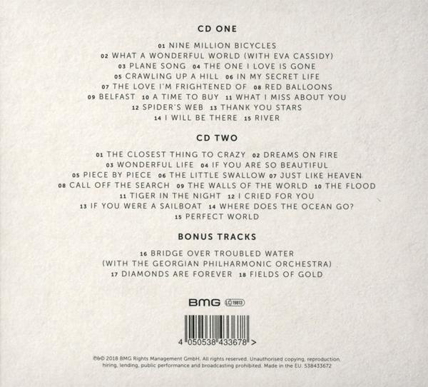 CD-Liste mit Titeln für CD EINS, CD ZWEI und Bonustracks.