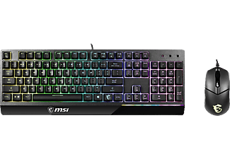 MSI Vigor GK30 Combo DE GK30 Gaming Tastatur und GM11 Gaming Maus (kabelgebunden, Plunger Switch, QWERTZ Layout, schwarz, RGB)