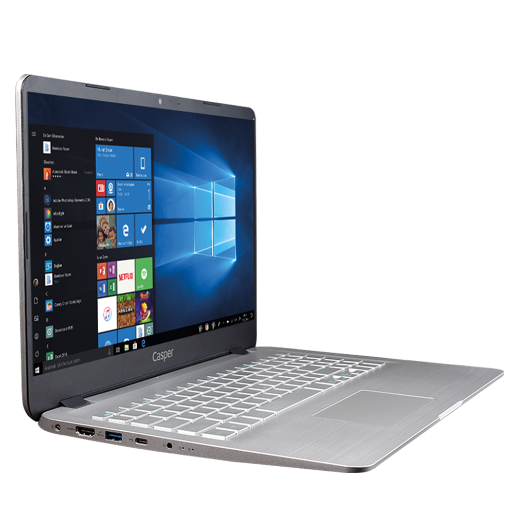 CASPER S500.1021-4D50T-G/15.6"/i5-1021U/4GB RAM/240GB SSD/Nvidia MX230-2GB/Windows10 Laptop Gri