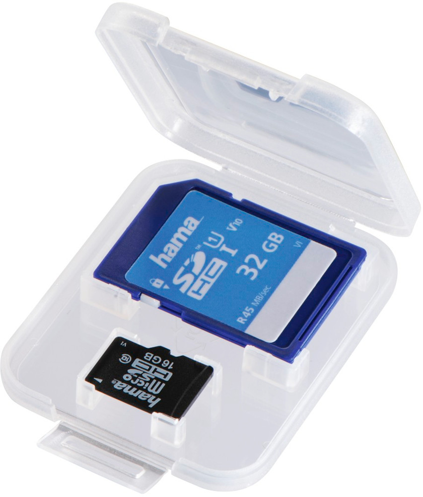 HAMA Boîtier DuoCase carte SD / microSD Transparent (95947)