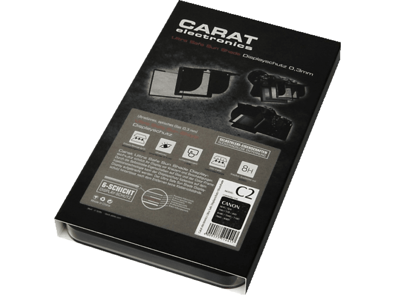 CARAT 11447 Electronics Ultra Safe Sun S1, Displayschutz, Klar/Schwarz