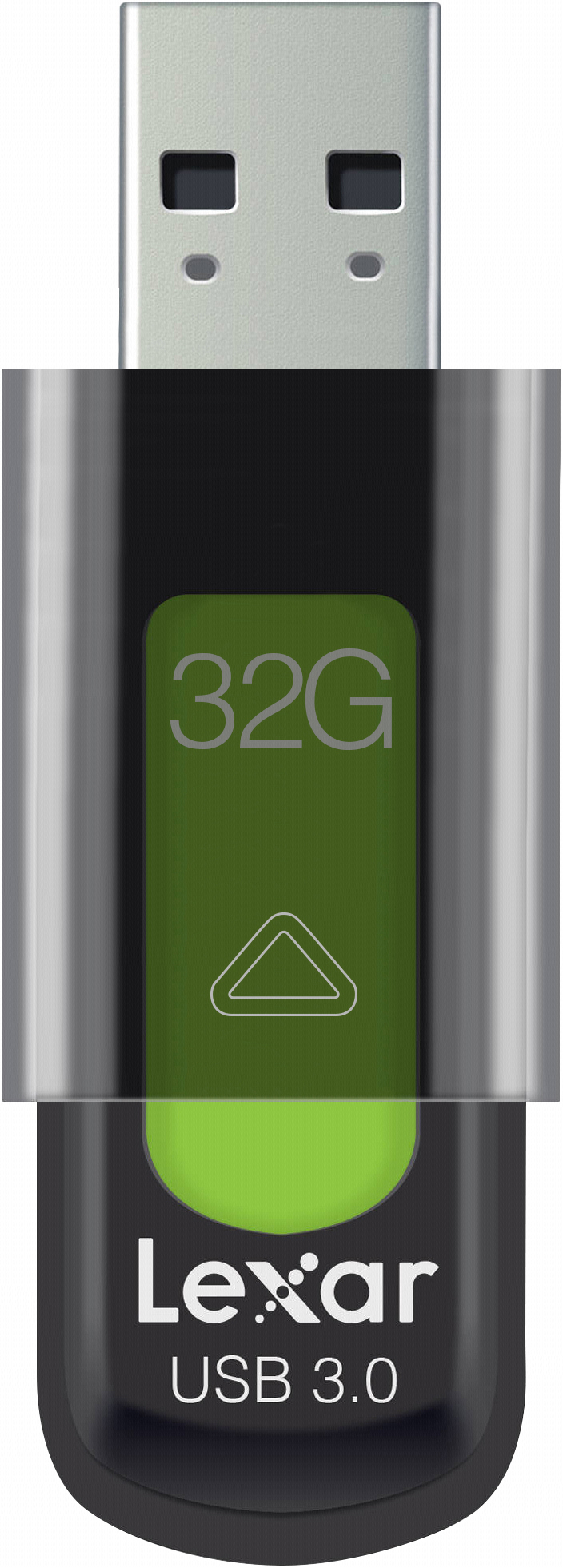 LEXAR JumpDrive S57 USB-Stick, 32 GB, 130 MB/s, Schwarz/Grün