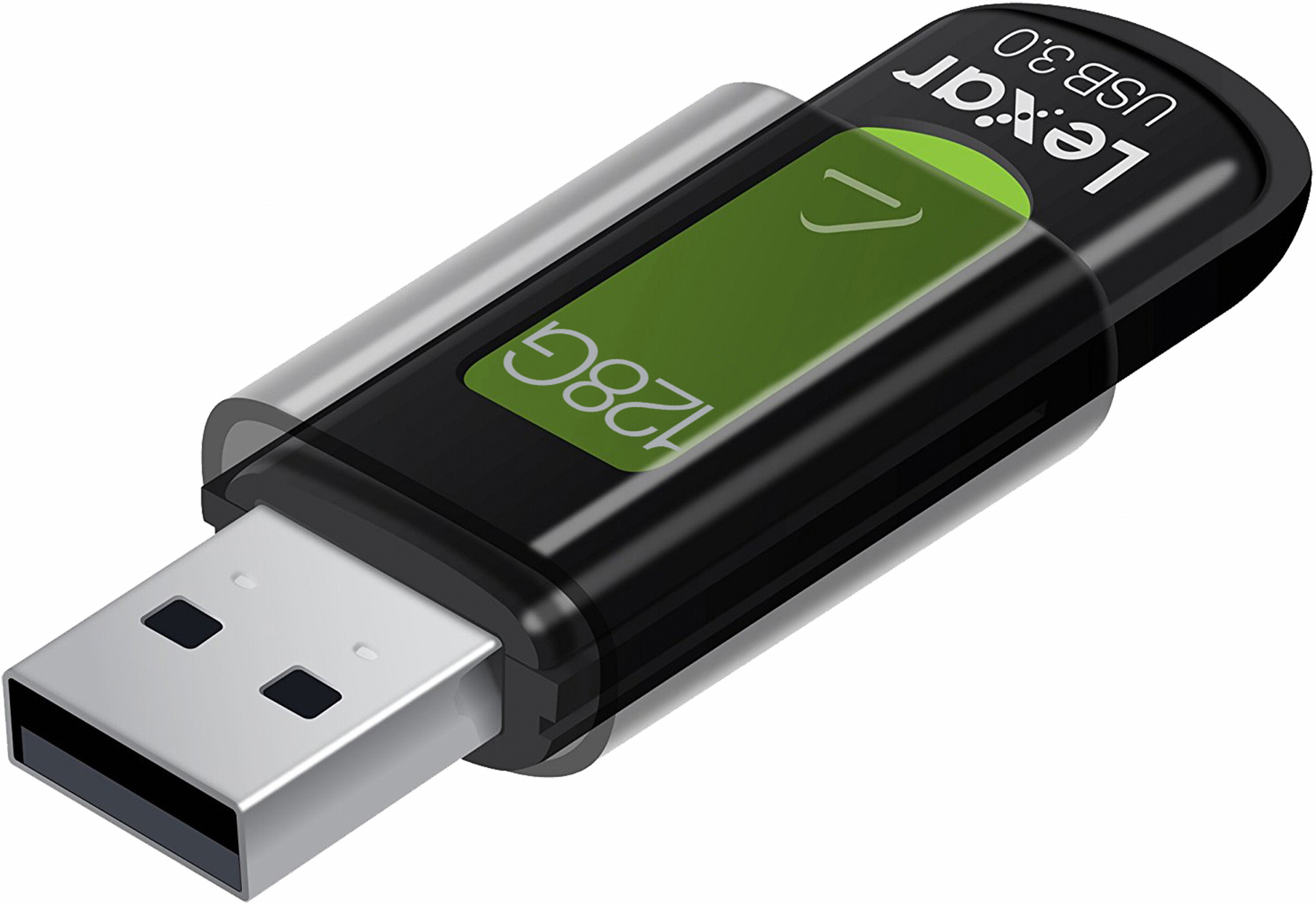 LEXAR JumpDrive S57 USB-Stick, 128 GB, Schwarz/Grün