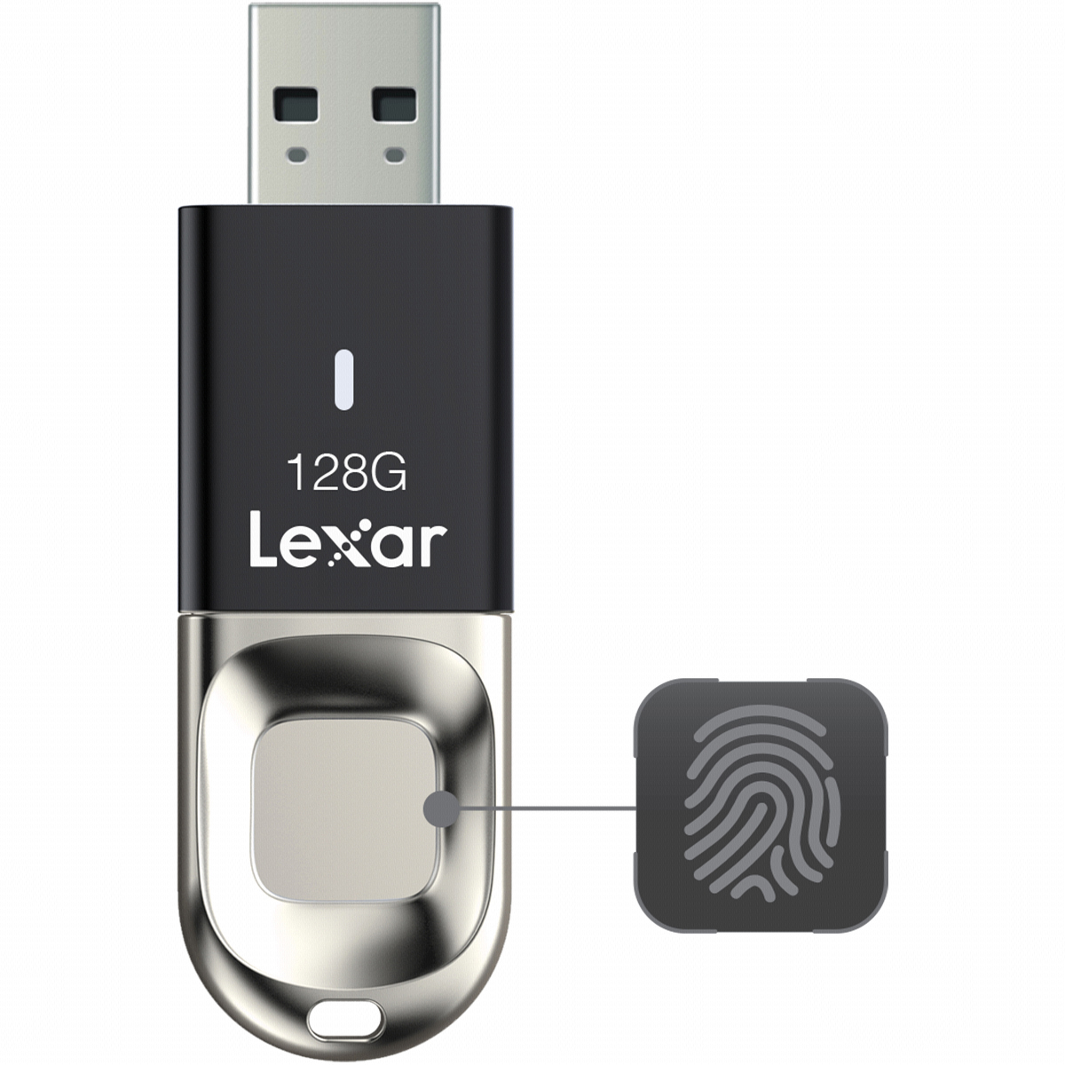 LEXAR JumpDrive F35 USB-Stick, 128 GB, 150 MB/s, Schwarz/Silber