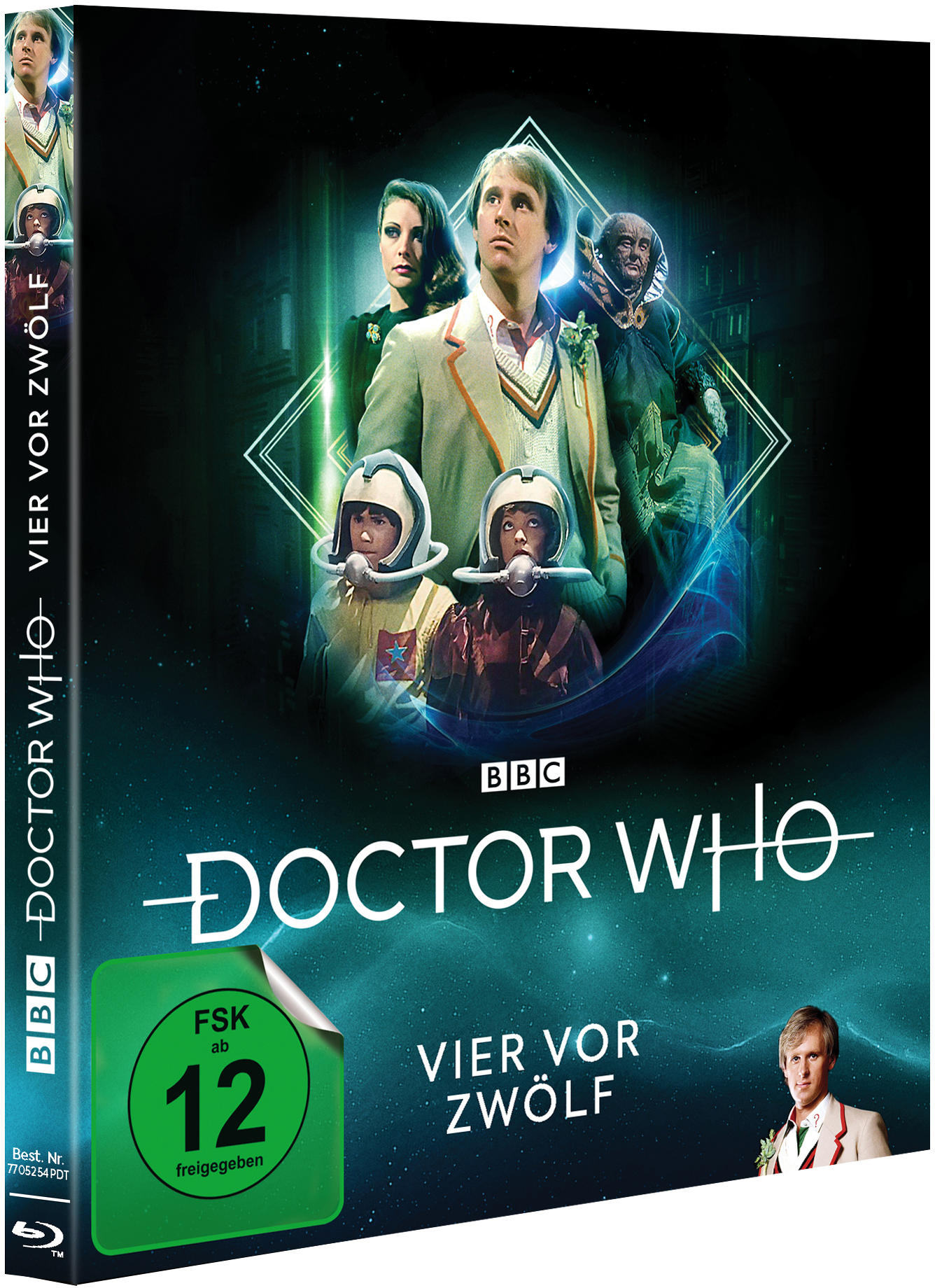 Doctor Who DVD-Cover. Enthält Schauspieler, den Titel und einen Bewertungsaufkleber.