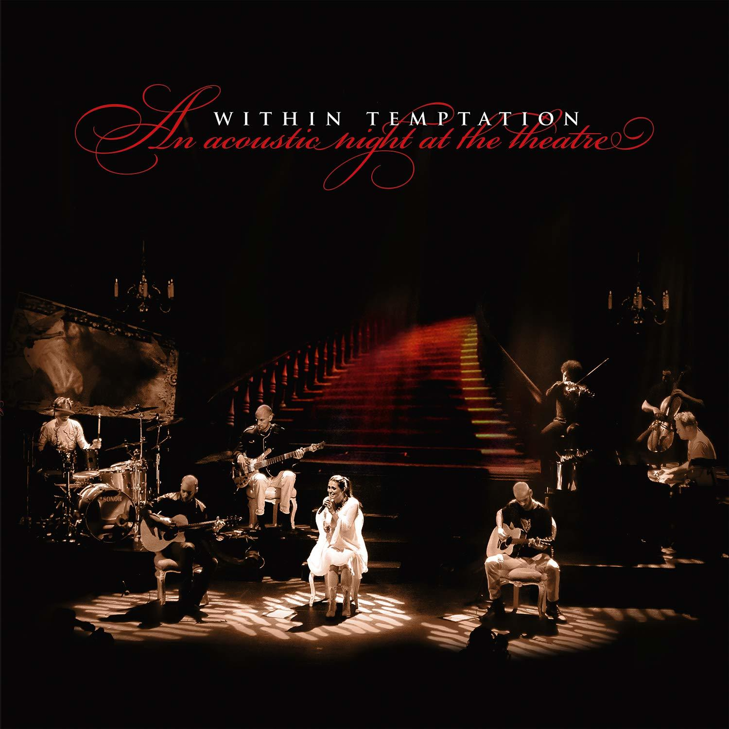 Within Temptation albumhoes met een band die op het podium optreedt.