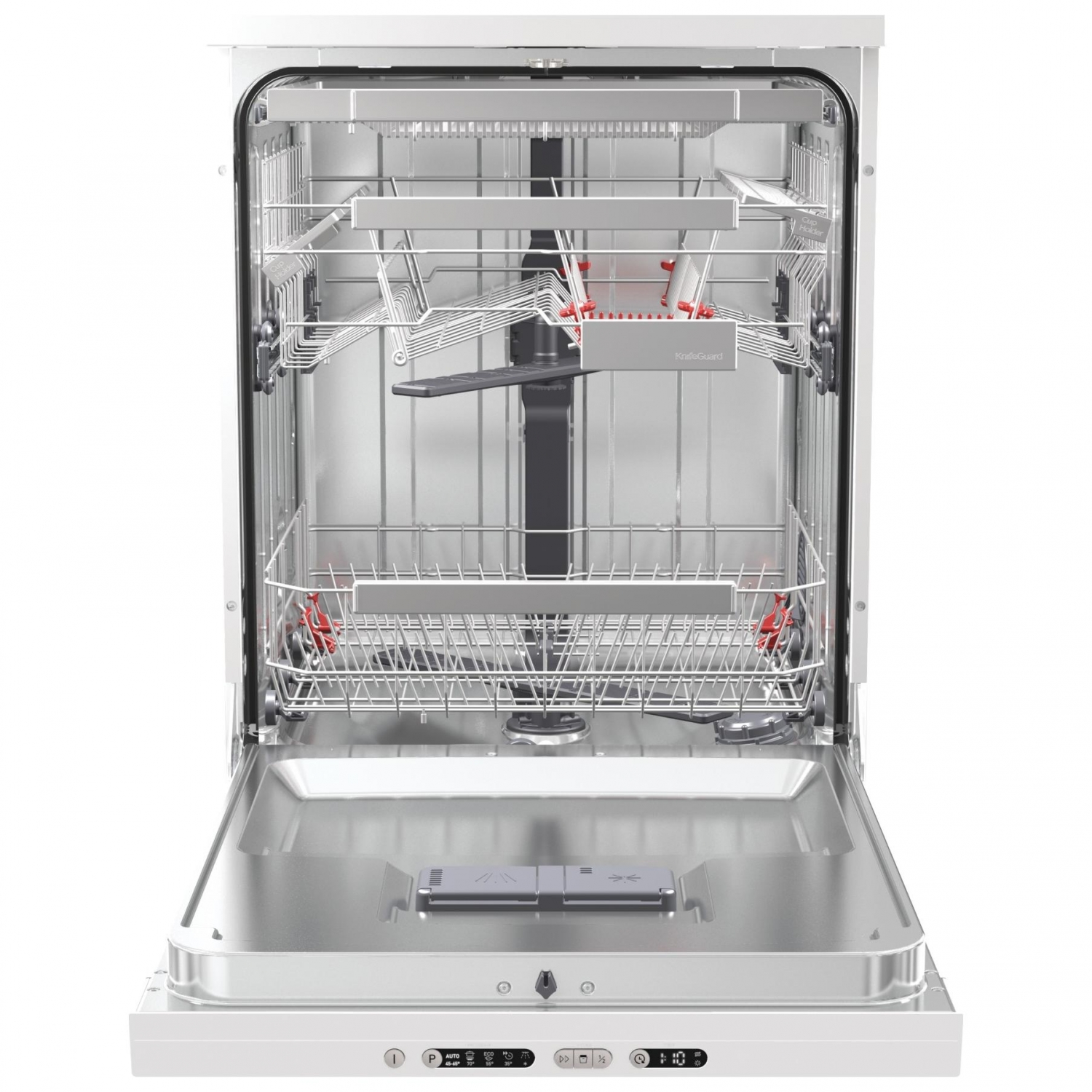 Lavavajillas - Hisense HS-6130W, 16 Servicios, 5 Programas, 2660L, 45 dB, Clase A+++, Blanco