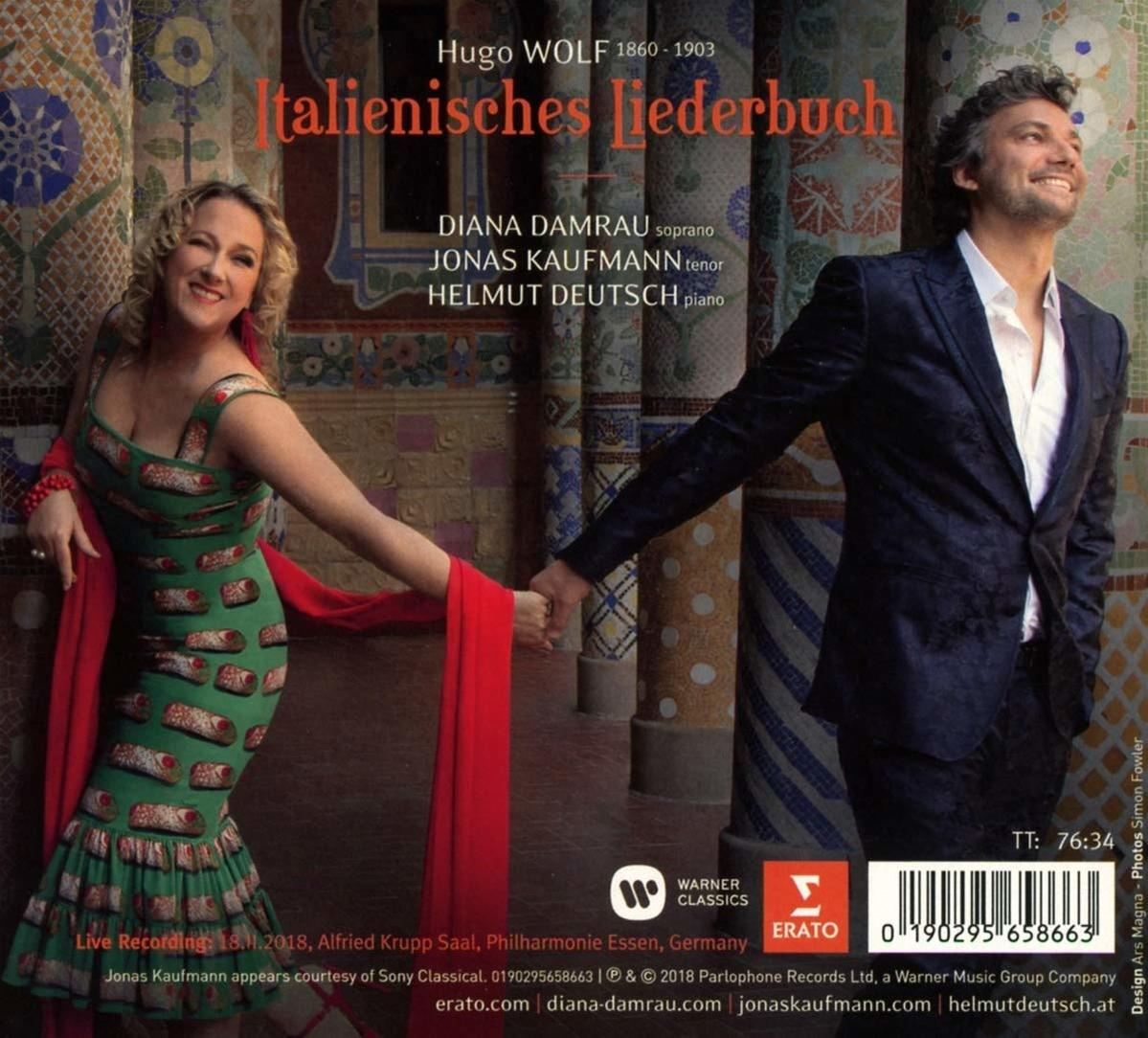 Albumcover. Ein Mann und eine Frau halten sich an den Händen. Der Text oben lautet "Italienisches Liederbuch".