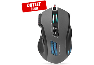 RAMPAGE SMX R80 Usb  3200dpI RGB Makrolu Gaming Mouse Gri Siyah Outlet 1182234