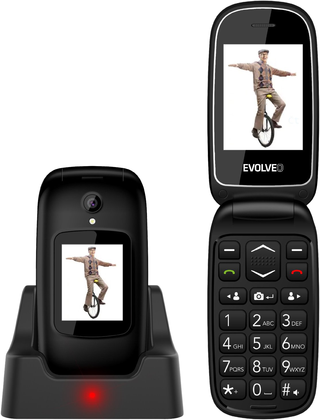 EVOLVEO EASYPHONE FD DualSIM Fekete Kártyafüggetlen Mobiltelefon