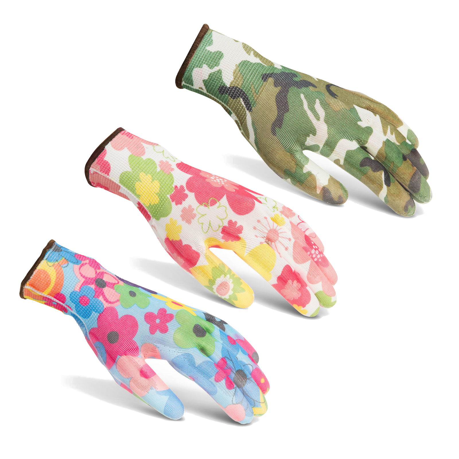 GARDEN OF EDEN 11517M Virágmintás kerti kesztyű - M