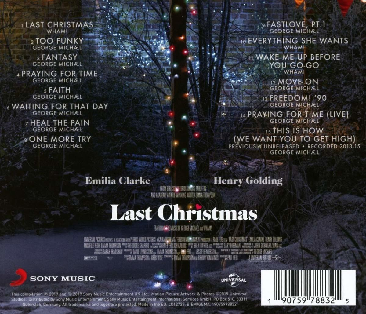 Last Christmas album borító fa, fények és előadók neveivel.