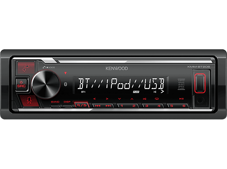 Kenwood KMM-BT206 mechless autoradio, Bluetooth, Spotify & Amazon Alexa voorbereid