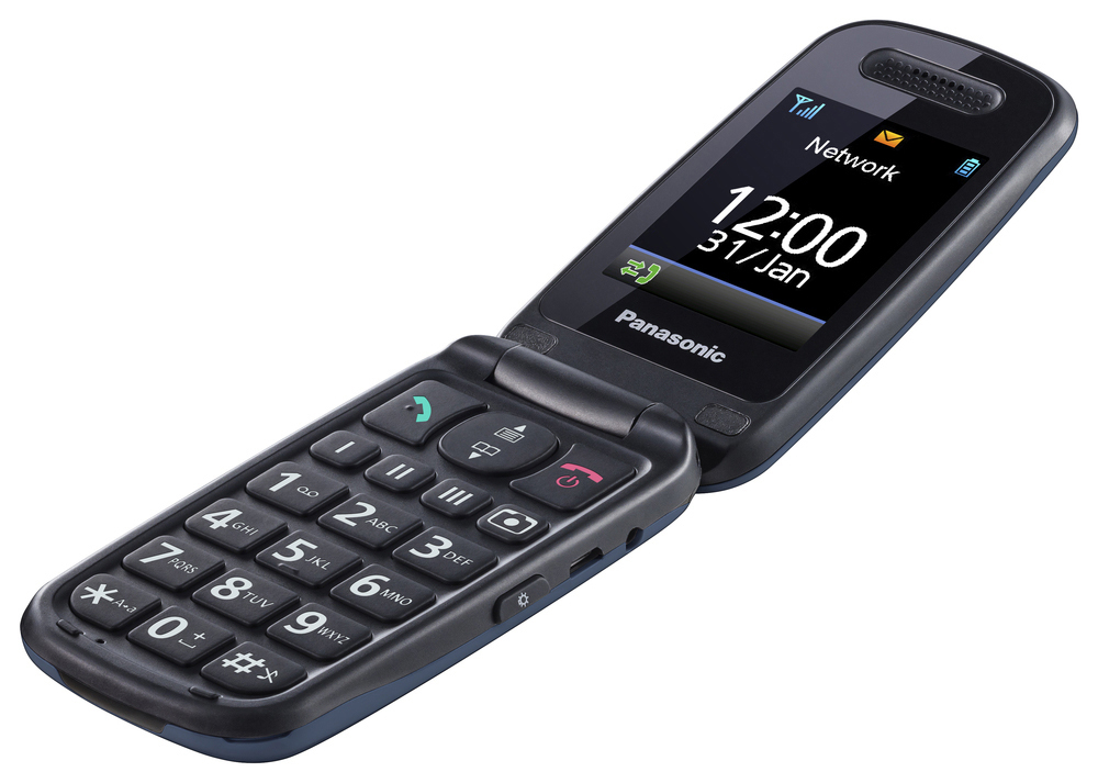 PANASONIC KX-TU 456 Seniorenhandy, Blau Metallic