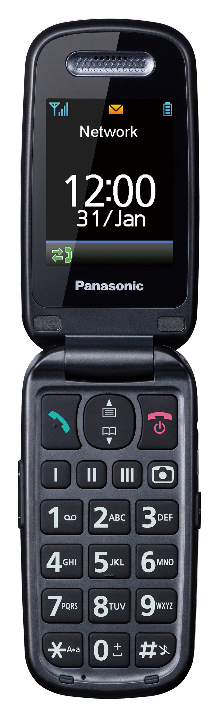 PANASONIC KX-TU 456 Seniorenhandy, Blau Metallic