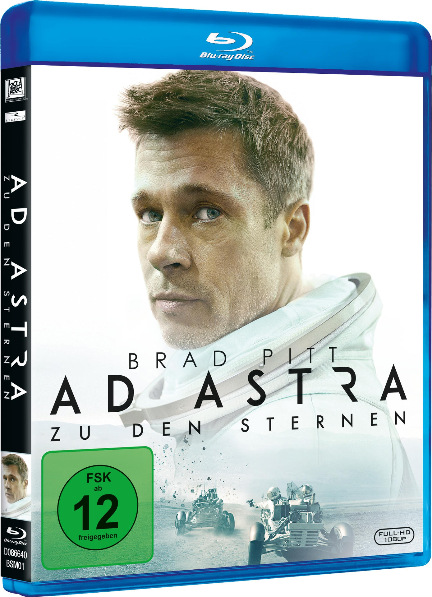 Blu-ray Disc Hülle mit Brad Pitt auf dem Cover. Blaues Gehäuse mit grünem Rating-Aufkleber.