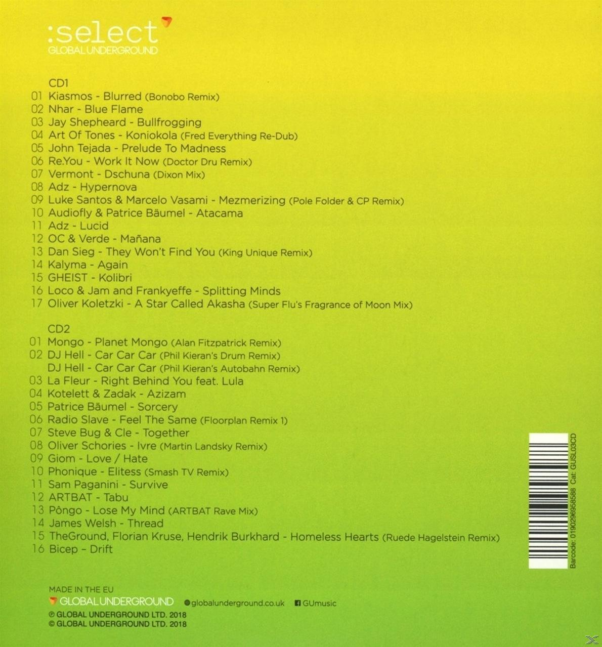 Global Underground Underground: - Select Global (CD) #3 