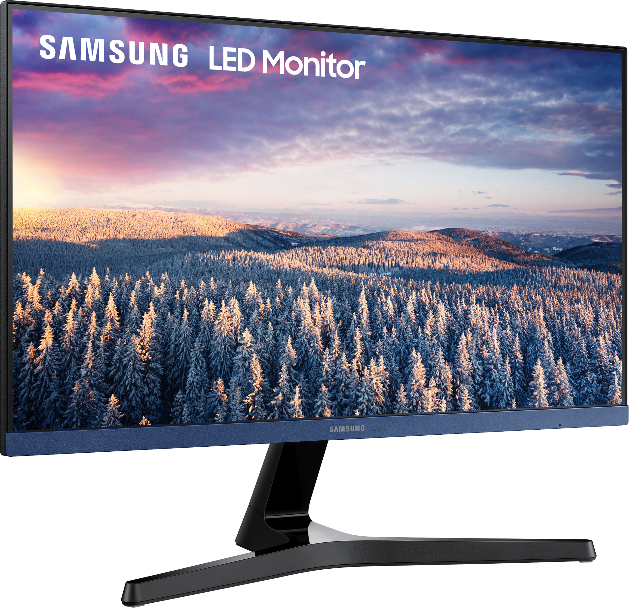 SAMSUNG LS24R358FHU - Monitor, 24 ", Full-HD, 75 Hz, Blau/Schwarz