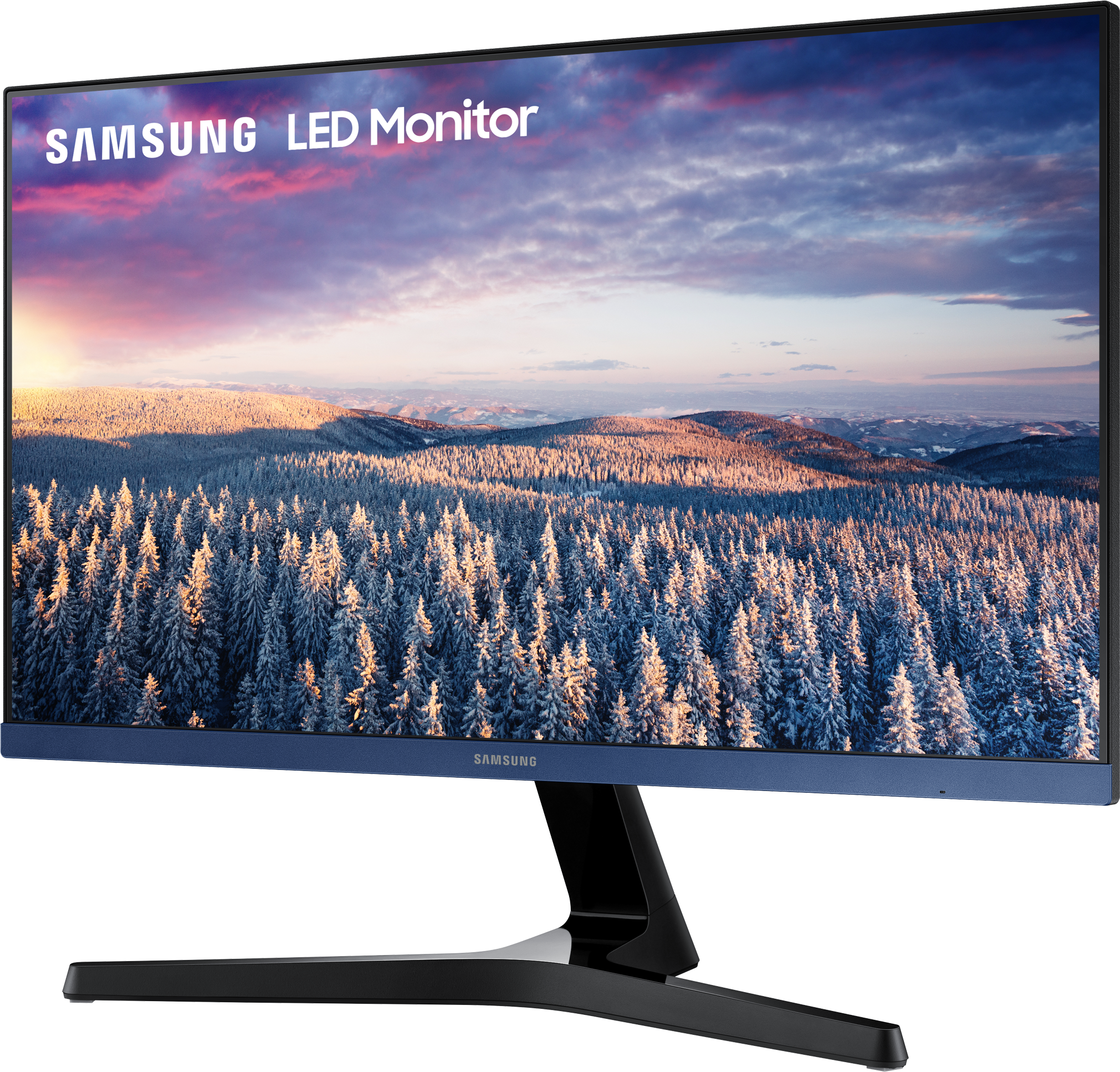 SAMSUNG LS24R358FHU - Monitor, 24 ", Full-HD, 75 Hz, Blau/Schwarz