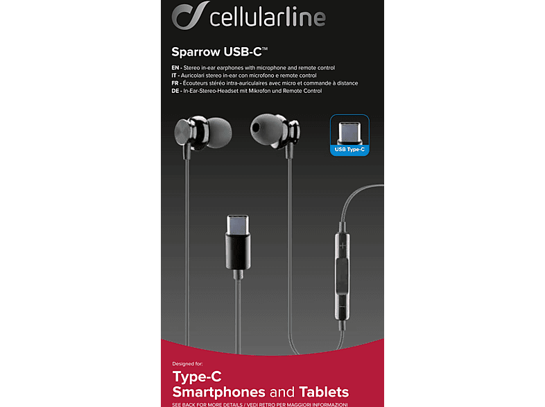 Thumbnail - CELLULAR LINE 60941, In-ear Kopfhörer Schwarz