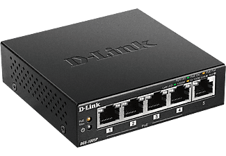 DLINK DGS-1005P - Desktop Switch (Schwarz)