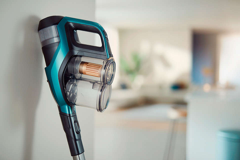 PHILIPS XC8147/01 SPEED PRO MAX AQUA - Aspirateur-balais rechargeable (Bleu/Noir)