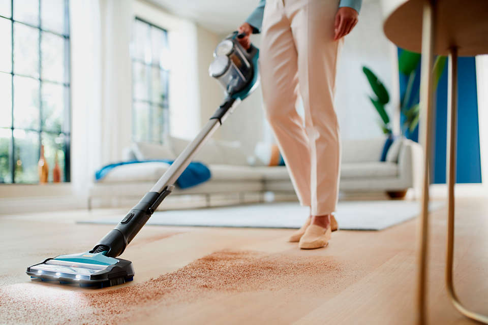 PHILIPS XC8147/01 SPEED PRO MAX AQUA - Aspirateur-balais rechargeable (Bleu/Noir)