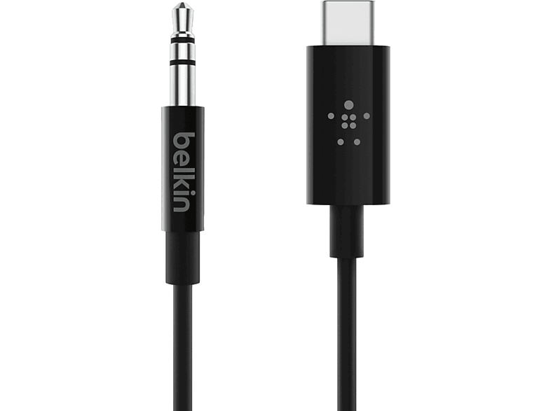 Belkin 3.5 Mm Jack / Usb-c-kabel 1.8 M Zwart (f7u079bt03-blk)