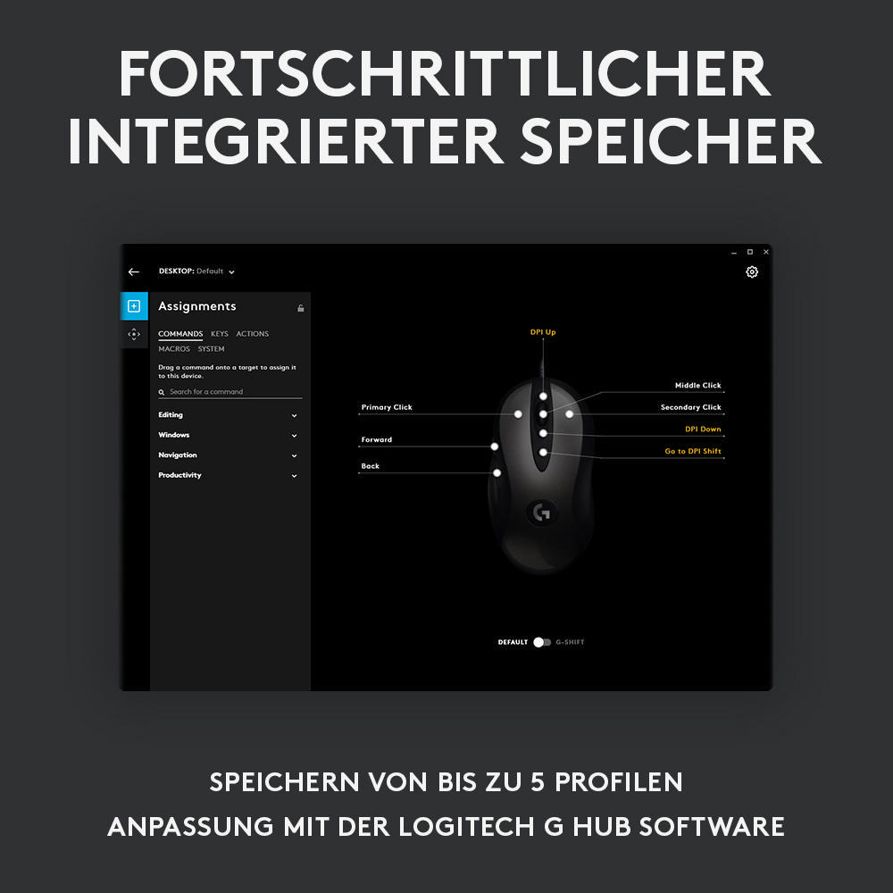 LOGITECH MX 518 Gaming Maus, Grau/Schwarz