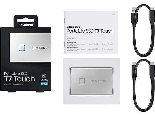 SAMSUNG SSD Portable T7 Touch - 1TB - Zilver