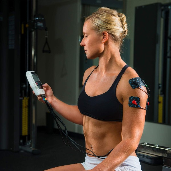 Electroestimulador - Compex fit 1.0, Electrónico, 4 canales, Azul