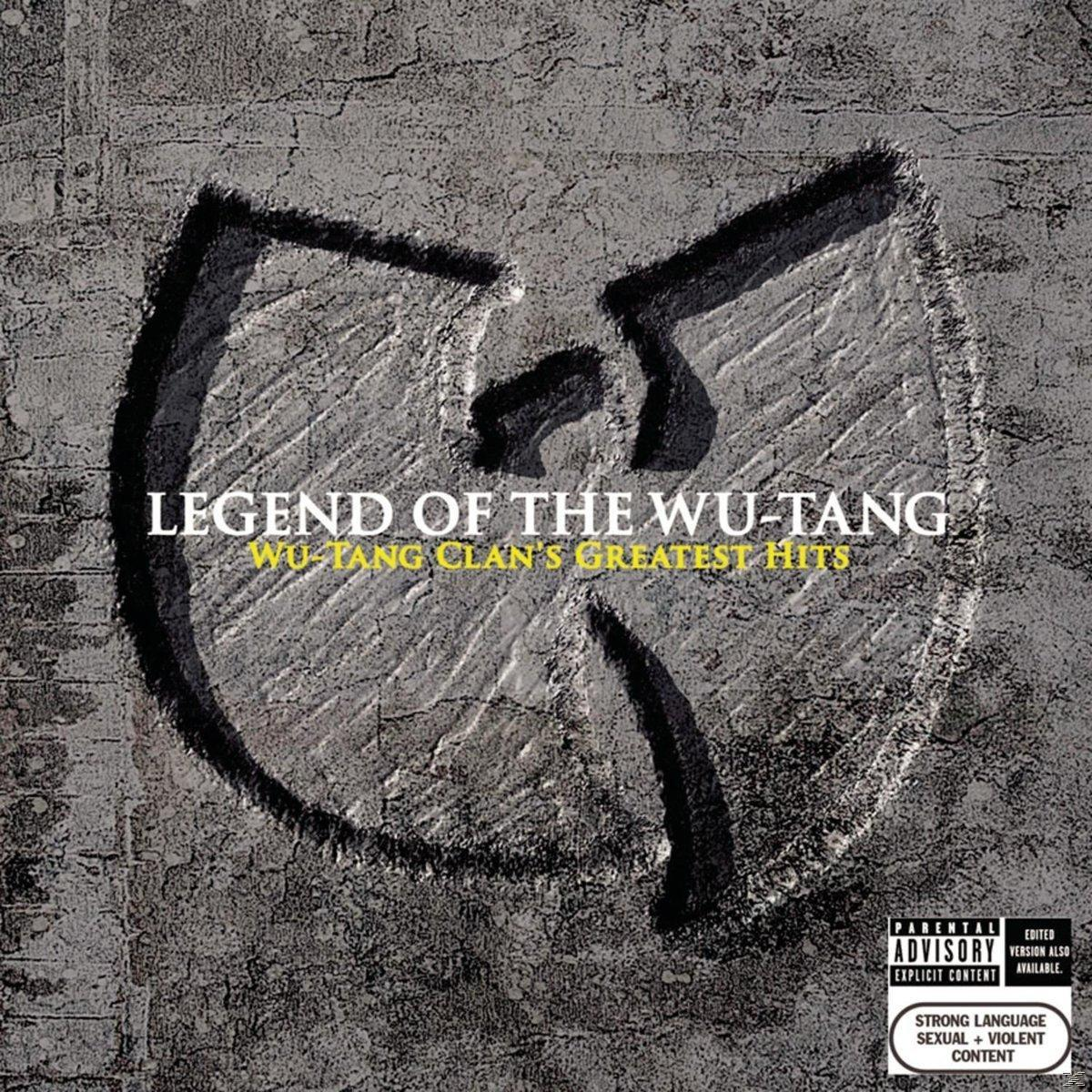Album borító, 'Legend of the Wu-Tang', Wu-Tang Clan logó kőben.
