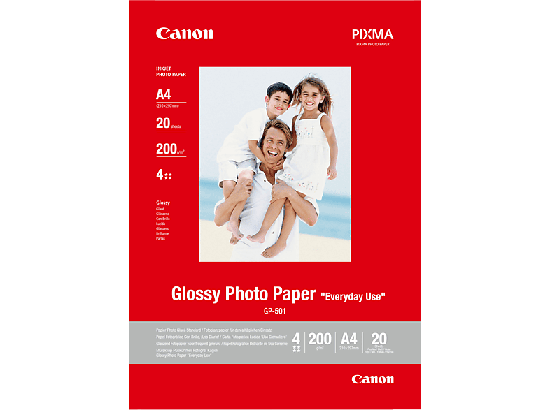 CANON G-501 Fotopapier glänzend A mm 4 A4 GP-501 Canon Blatt Fotoglanzpapier nein 20 A4