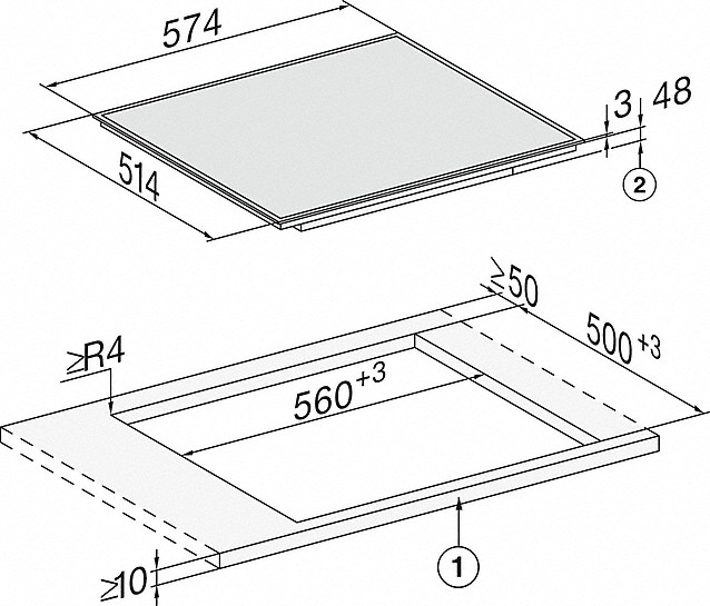 MIELE H 2267-1 I EDST. + KM 7001 FR, Einbauherdset (Induktionskochfeld, A+, 76 l)