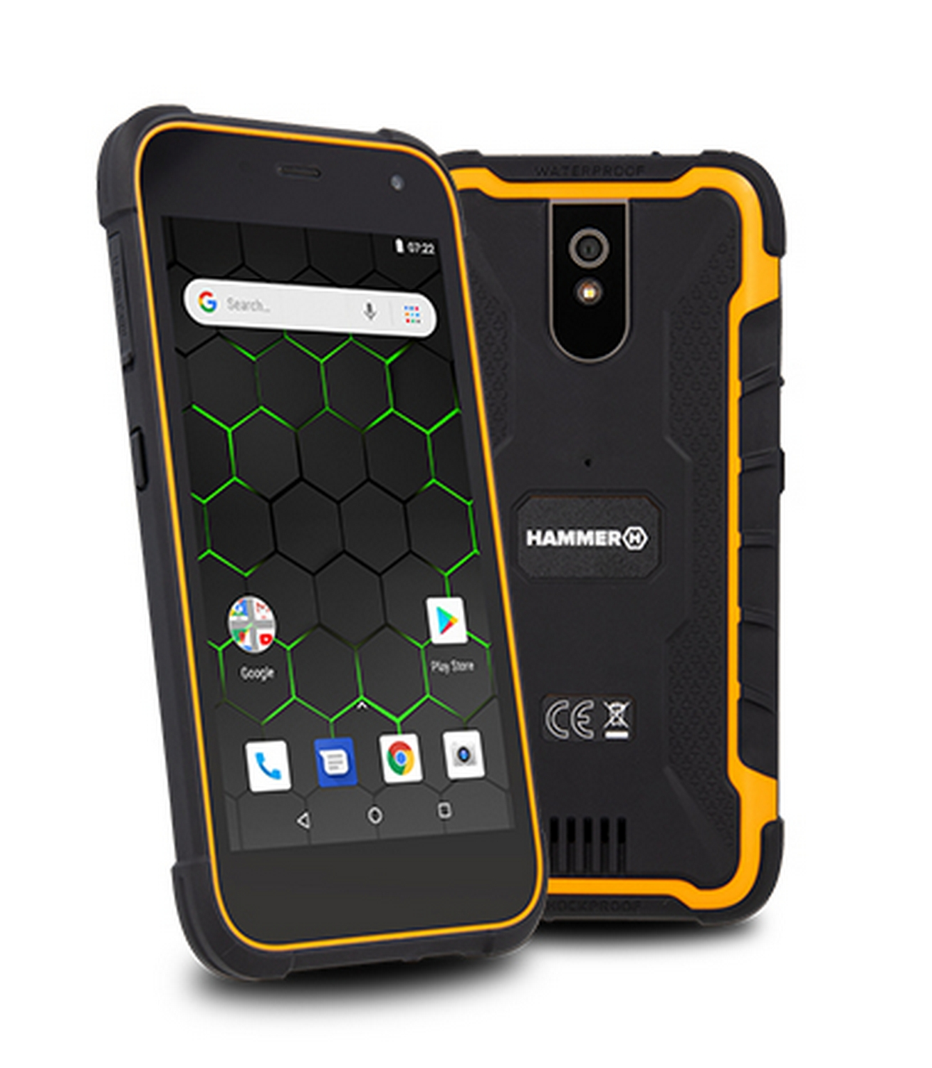 Hammer Active 2, Naranja, 8 GB, 1 GB RAM, 5" HD+, Mali-400, 5000 mAh, Android