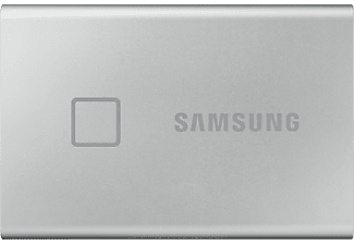 SAMSUNG Portable SSD T7 Touch - Festplatte (SSD, 500 GB, Silber)