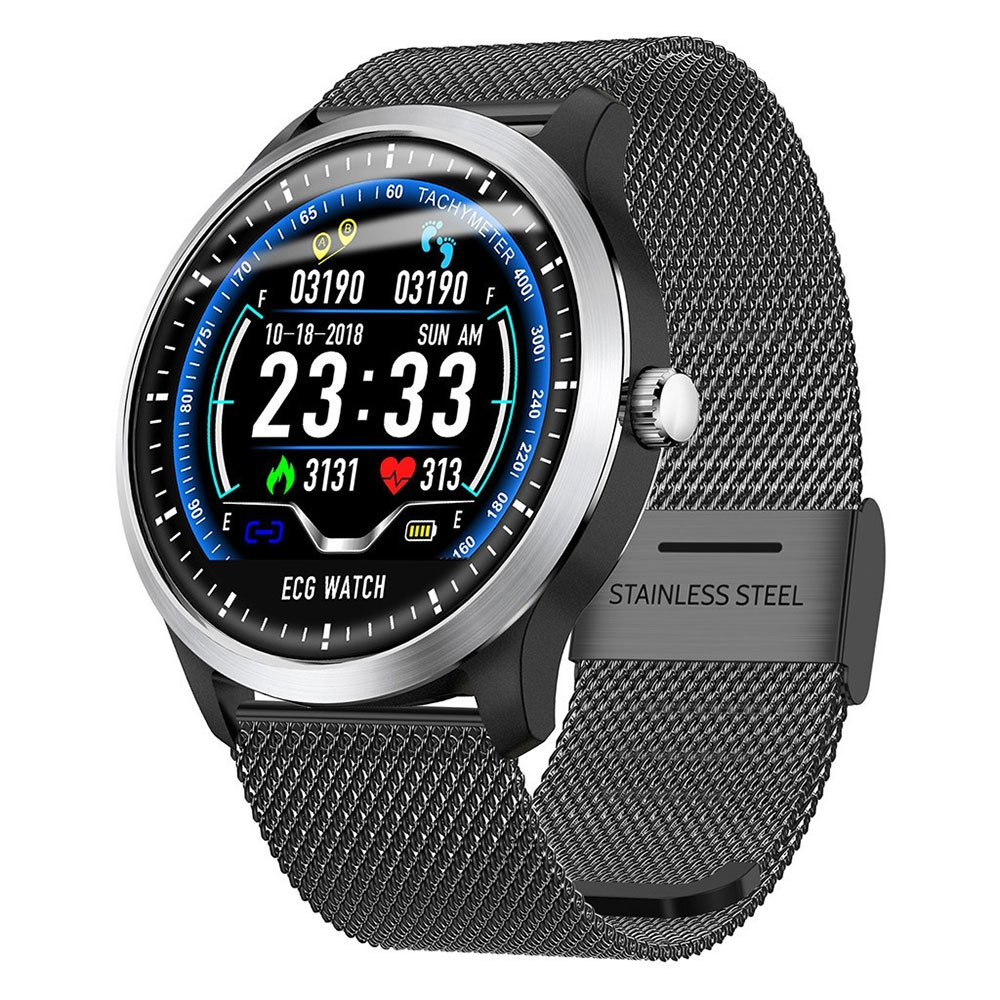 Smartwatch Muvit iO Luxe Electro, Pantalla táctil IPS correas,  Pulsómetro, Bluetooth, Negro