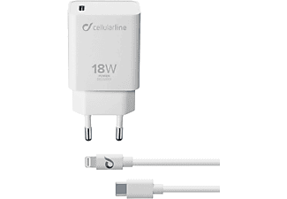 CELLULARLINE USB-C / Lightning Kablo Type-C Adaptör Şarj Cihazı Beyaz