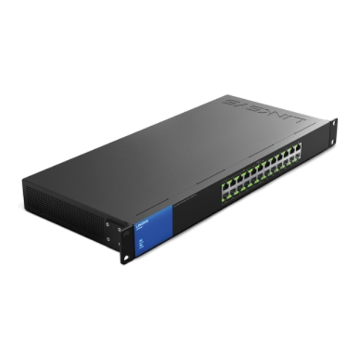 Switch - Lynksis LGS124P-EU, 24 Puertos, 1000 Mbps, Plug & Play, Negro