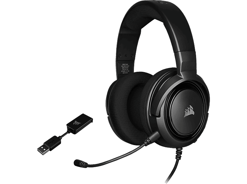 CORSAIR HS45, Over-ear Gaming Headset Carbon