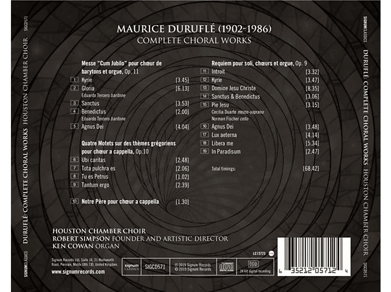 Thumbnail - Houston Chamber Choir - Die Choralwerke (CD)