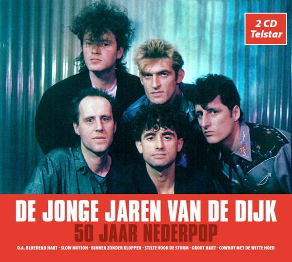 Albumhoes: Bandfoto, vijf mannen, tekst: 'De Jonge Jaren van de Dijk'.