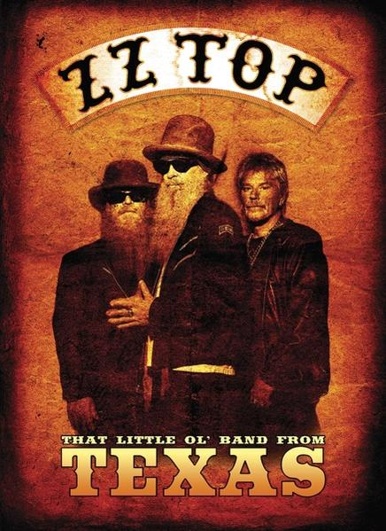 Pochette d'album avec le groupe ZZ Top. Le titre est 'That Little Ol' Band From Texas'.
