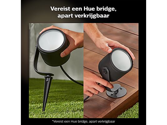 PHILIPS HUE Lily XL-tuinspot - wit en gekleurd licht