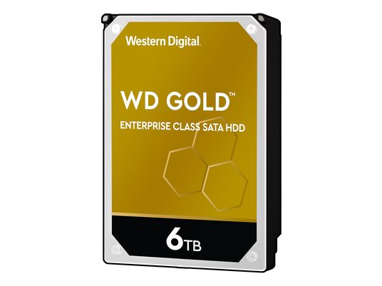 WESTERN DIGITAL WD Gold Enterprise Class SATA - Festplatte (HDD, 6 TB, Silber/Schwarz)