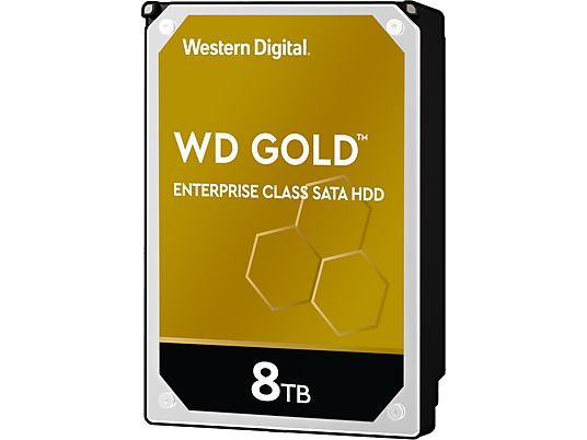 WESTERN DIGITAL WD Gold Enterprise Class SATA - Festplatte (HDD, 8 TB, Silber/Schwarz)