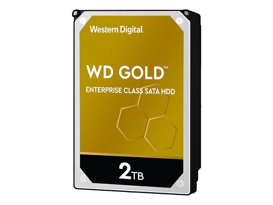 WESTERN DIGITAL WD Gold Enterprise Class SATA - Festplatte (HDD, 2 TB, Silber/Schwarz)