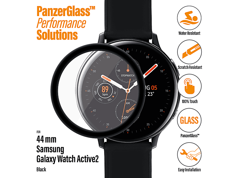 Panzerglass Voor Samsung Galaxy Watch Active2 44 Mm Zwart