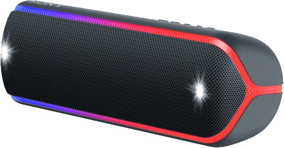 SONY SRS-XB32 Wireless Party Chain Bluetooth Lautsprecher, Schwarz, Wasserfest