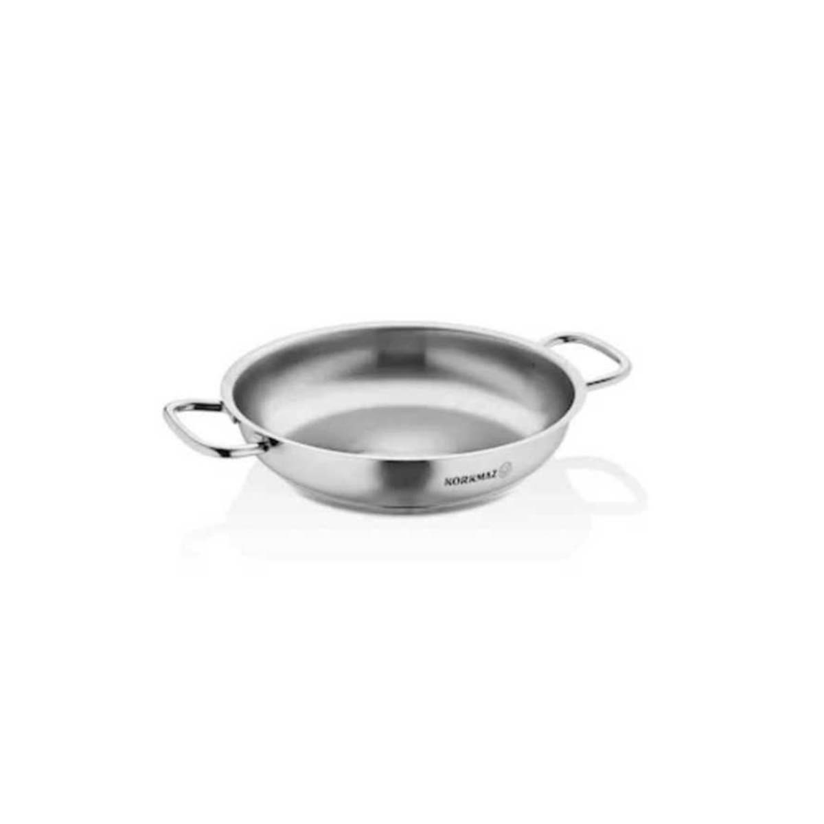 Poêle à Paëlla Et Omelette Korkmaz Proline 22 Cm - Acier Inoxydable 18/10, Compatible Tous Feux Dont Induction